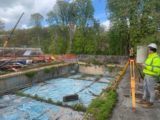 Topcon provides surveying software for the Cleveland Pools restoration