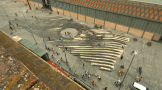 Een meesterwerk in kaart brengen: kunst van boven gezien